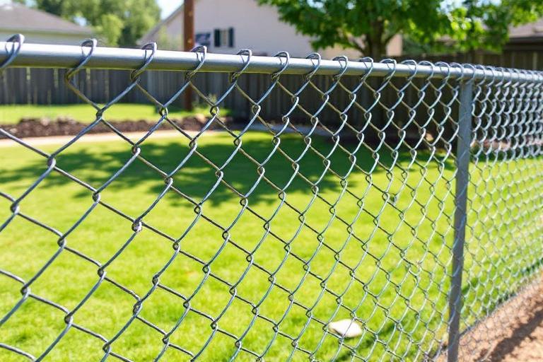 Not approved example: Chain link. Chain link is never approved in Clay Meadows.